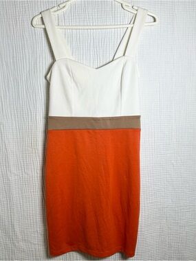 Vintage 90s Retro Colorblock Sheath Mini DRESS-M-NWT Deadstock-Party Vacation